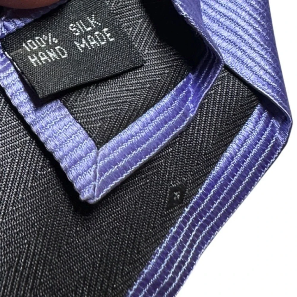 Bachrach Mens Purple Ribbed 100% Silk‎ Handmade Necktie NWT
